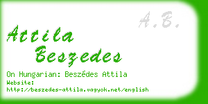 attila beszedes business card