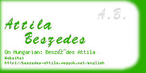 attila beszedes business card